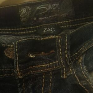 Men Silver Jeans Relaxed Fit Denim